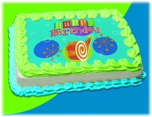 UB FUN A15779-03 BLOW-OUT BIRTHDAY ICING SHEET 8.5 inches X 11 inches