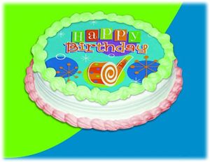 UB FUN A15779-05 BLOW-OUT BIRTHDAY ICING SHEET 8 inches ROUND