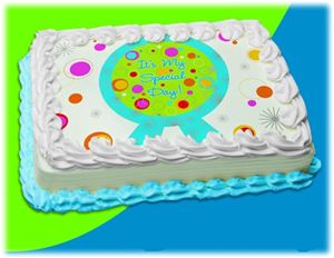 UB FUN A17932-03 IT S MY SPECIAL DAY RIBBON ICING SHEET 8.5 inches X 11 inches
