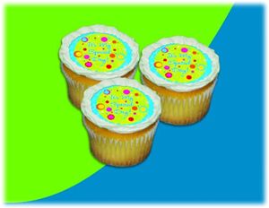 UB FUN A17932-06 IT S MY SPECIAL DAY RIBBON ICING SHEET 2.2 inches CUPCAKE