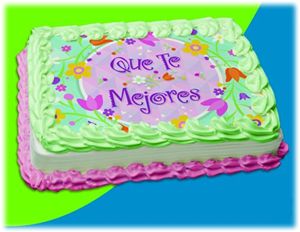 UB FUN A13449-03 QUE TE MEJORES FLORAL ICING SHEET 8.5 inches X 11 inches