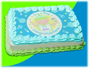 UB FUN A12906-03 IT S A BOY ICING SHEET 8.5 inches X 11 inches