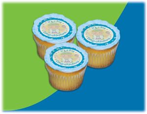 UB FUN A12906-06 IT S A BOY ICING SHEET 2.2 inches CUPCAKE