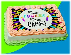 UB FUN A12415-03 SO MANY CANDLES ICING SHEET 8.5 inches X 11 inches