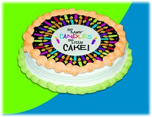 UB FUN A12415-05 SO MANY CANDLES ICING SHEET 8 inches ROUND