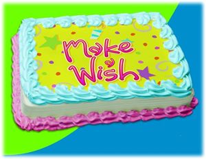 UB FUN A12684-03 MAKE A WISH CUPCAKE ICING SHEET 8.5 inches X 11 inches