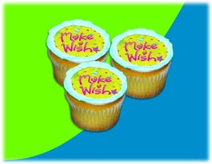 UB FUN A12684-06 MAKE A WISH CUPCAKE ICING SHEET 2.2 inches CUPCAKE