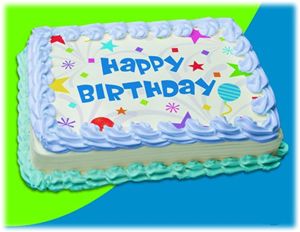 UB FUN A13500-03 HAPPY BIRTHDAY ICING SHEET 8.5 inches X 11 inches