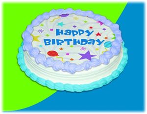 UB FUN A13500-05 HAPPY BIRTHDAY ICING SHEET 8 inches ROUND