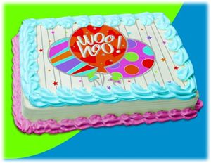 UB FUN A15055-03 WOO-HOO BIRTHDAY ICING SHEET 8.5 inches X 11 inches