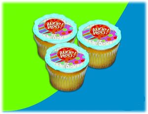 UB FUN A15055-06 WOO-HOO BIRTHDAY 2.2 inches CUPCAKE