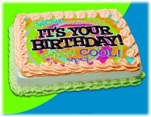 UB FUN A17941-03 WOW IT S YOUR BIRTHDAY ICING SHEET 8.5 inches X 11 inches