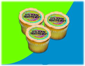 UB FUN A17941-06 WOW IT S YOUR BIRTHDAY ICING SHEET 2.2 inches CUPCAKE