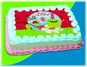 UB FUN A17944-03 BIRTHDAY FROG & BUGS ICING SHEET 8.5 inches X 11 inches