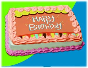 UB FUN A17892-03 HAPPY BIRTHDAY PRESENT STACKER ICING SHEET 8.5 inches X 11 inches