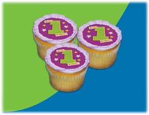 UB FUN A15782-06 YOU RE 1 TODAY MYLAR BALLOON ICING SHEET 2.2 inches CUPCAKE