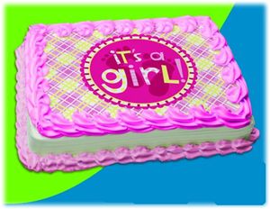 UB FUN A17957-03 IT S A GIRL PLAID ICING SHEET 8.5 inches X 11 inches