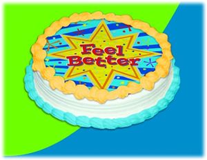 UB FUN A14243-05 FEEL BETTER BURST ICING SHEET 8 inches ROUND