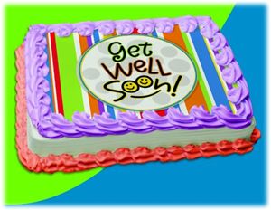 UB FUN A14244-03 GET WELL SOON SMILES ICING SHEET 8.5 inches X 11 inches
