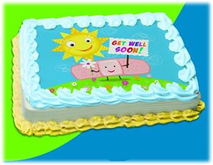 UB FUN A17972-03 GET WELL SOON BAND-AID ICING SHEET 8.5 inches X 11 inches