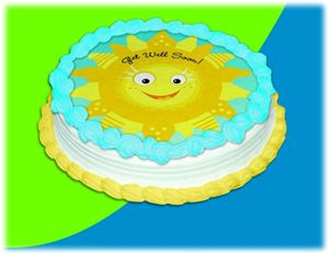 UB FUN A17898-05 GET WELL SOON ICING SHEET 8 inches ROUND