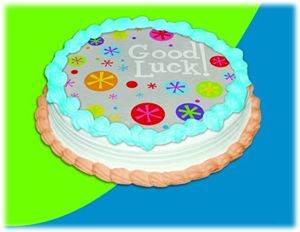 UB FUN A17973-05 GOOD LUCK BUBBLE BURST ICING SHEET 8 inches ROUND