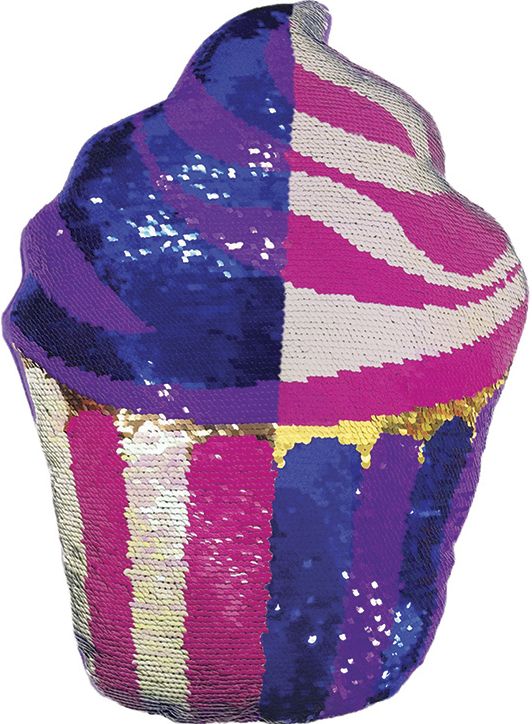 Cupcake Reversible Sequin Pillow