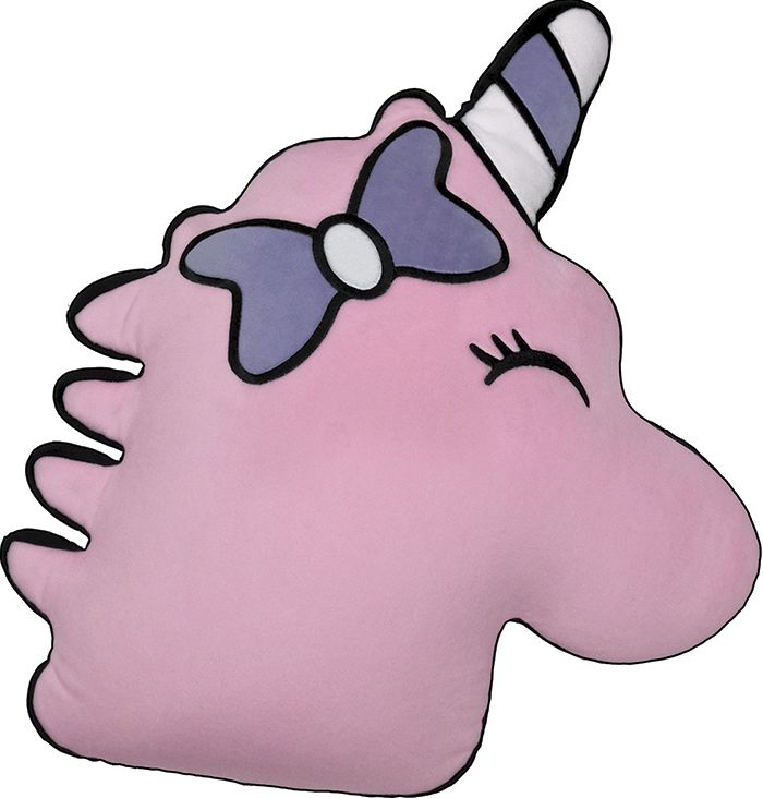 Pink Unicorn Embroidered Fleece Mini Pillow