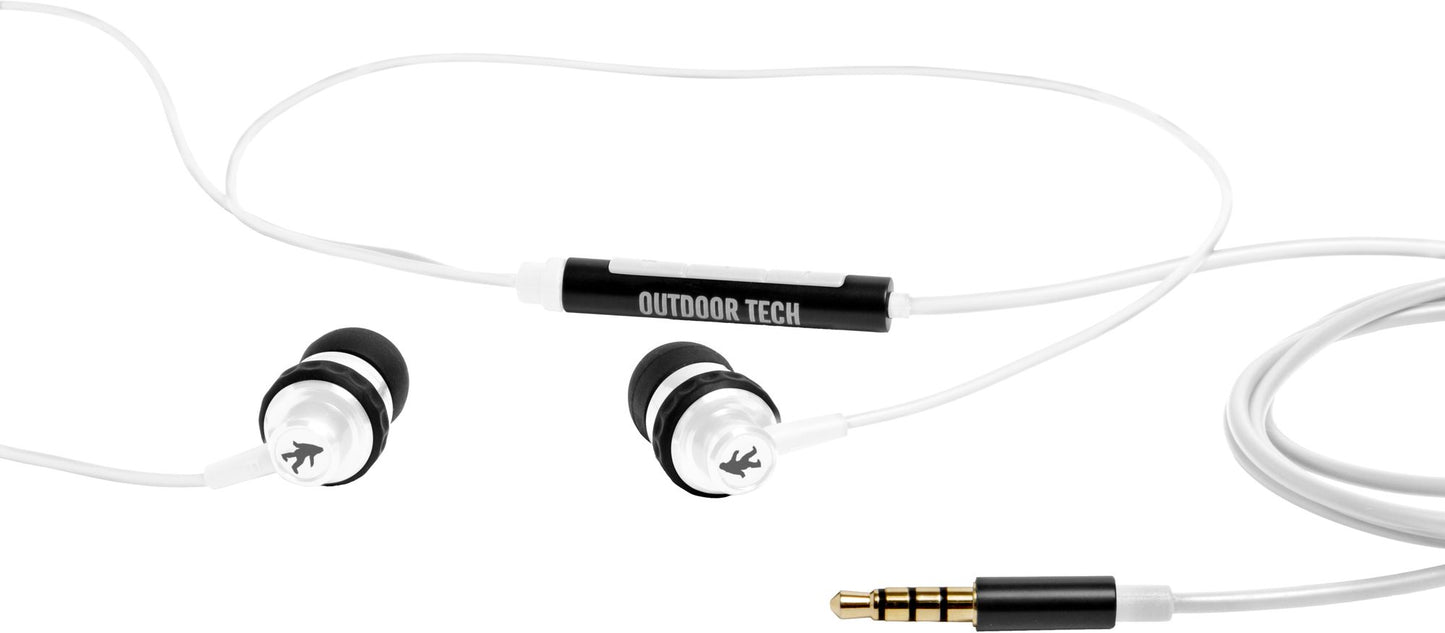 Outdoor Tech OT1140-GR MINNOWS Minimalist Hi-Fi Earbuds - Gray/White