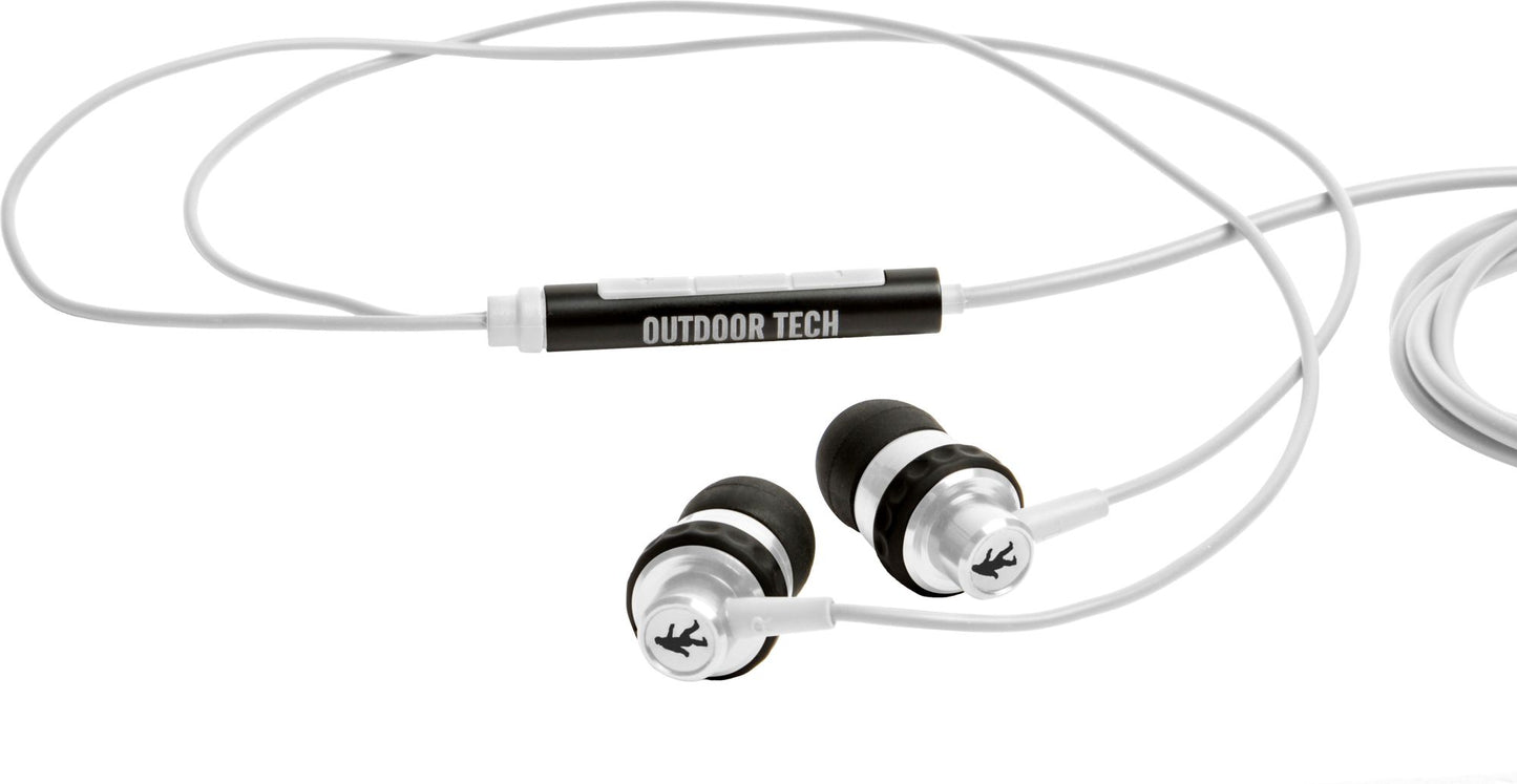 Outdoor Tech OT1140-GR MINNOWS Minimalist Hi-Fi Earbuds - Gray/White