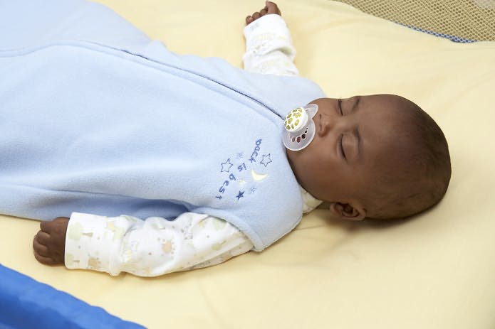 Halo SleepSack wearable blanket, 100% polyester microfleece, size medium, 16- 24 mos, soft blue