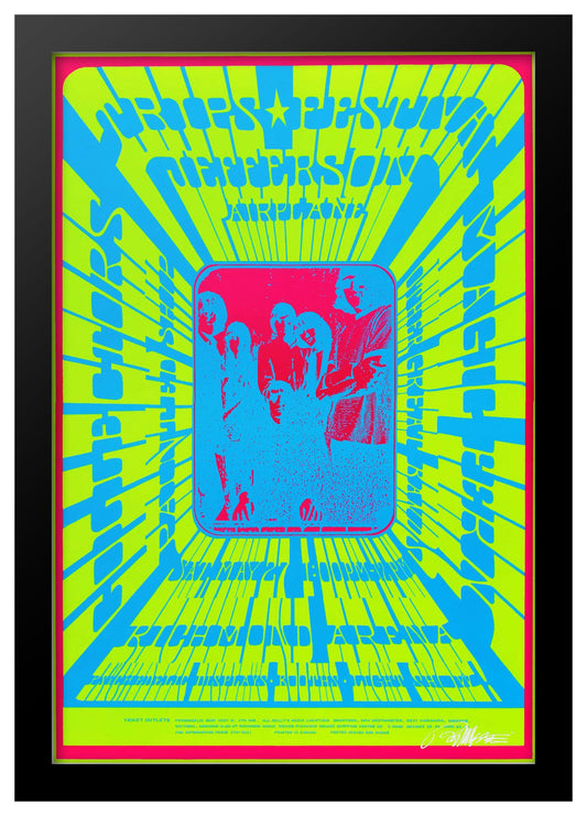 Concert poster designed by Bob Masse for Trips Festival at Richmond Arena featuring Jefferson Airplane on Saturday, May 27th