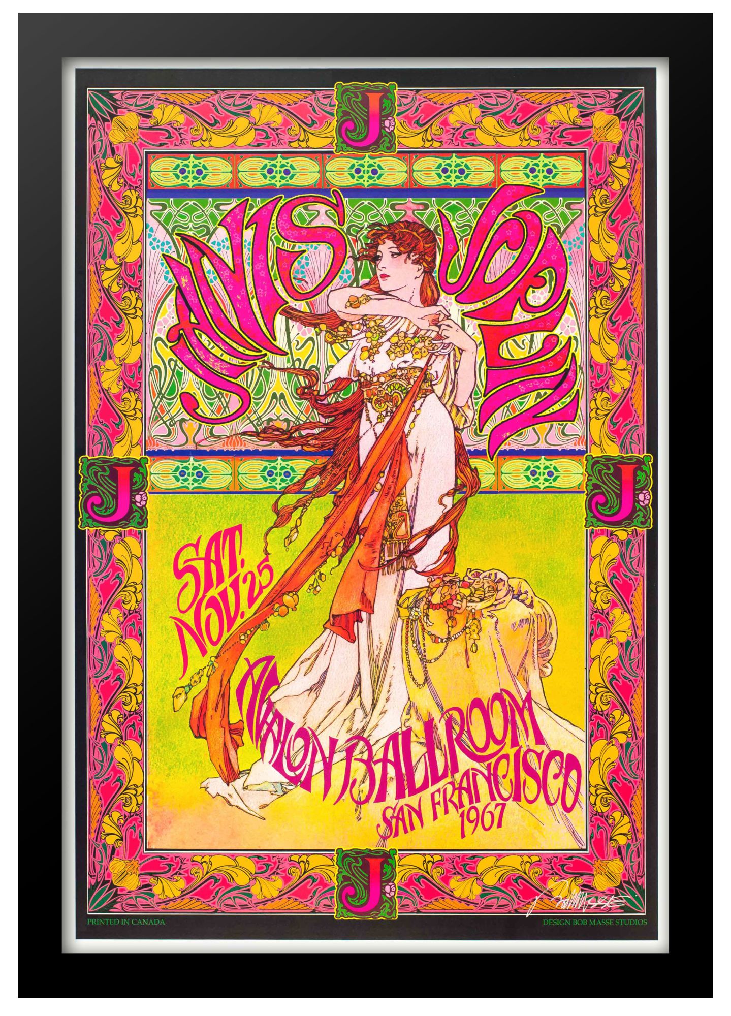 Janis Joplin at the Avalon Ballroom Printed Bob Masse Poster