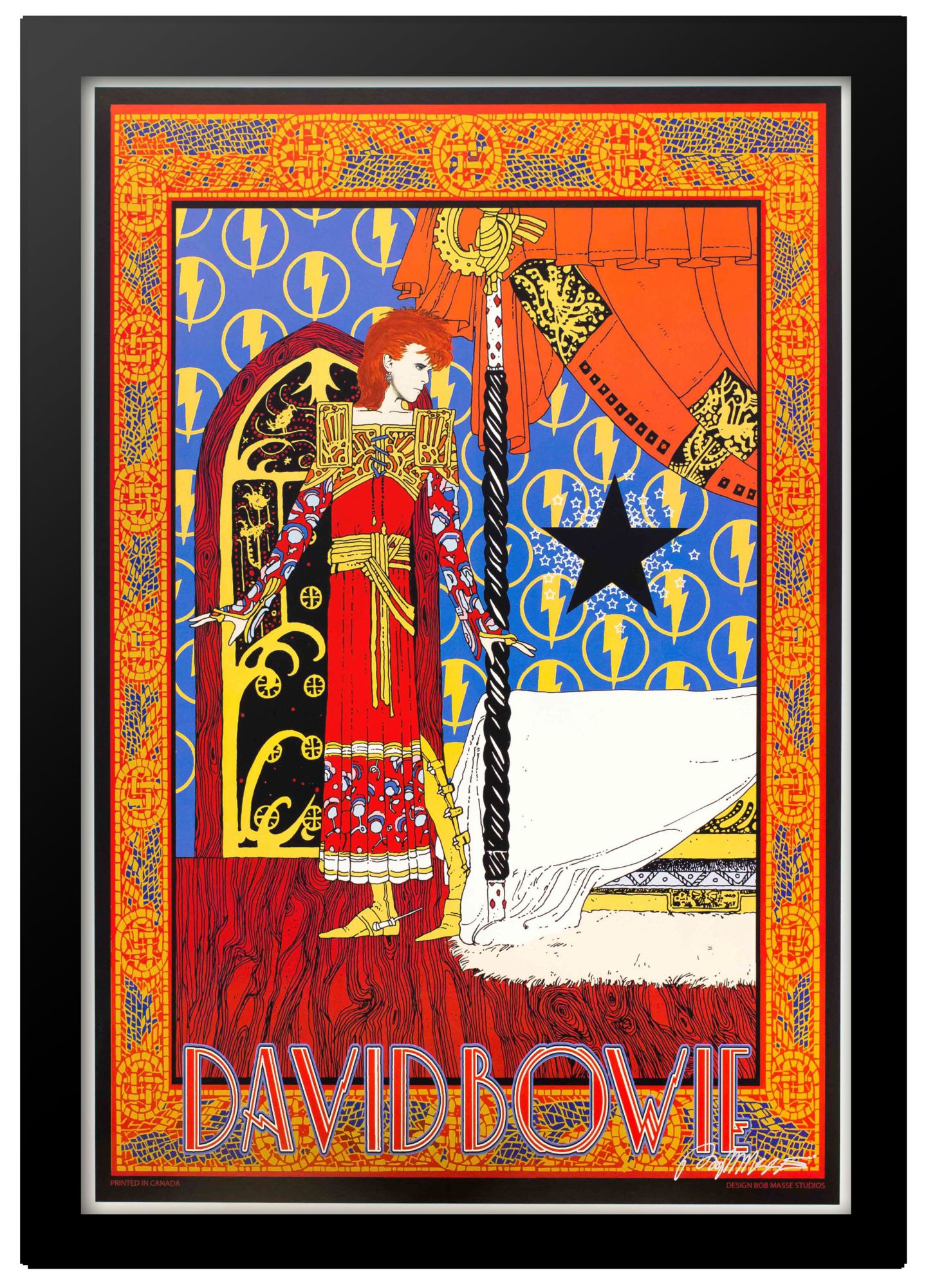 Concert poster designed by Bob Masse for David Bowie