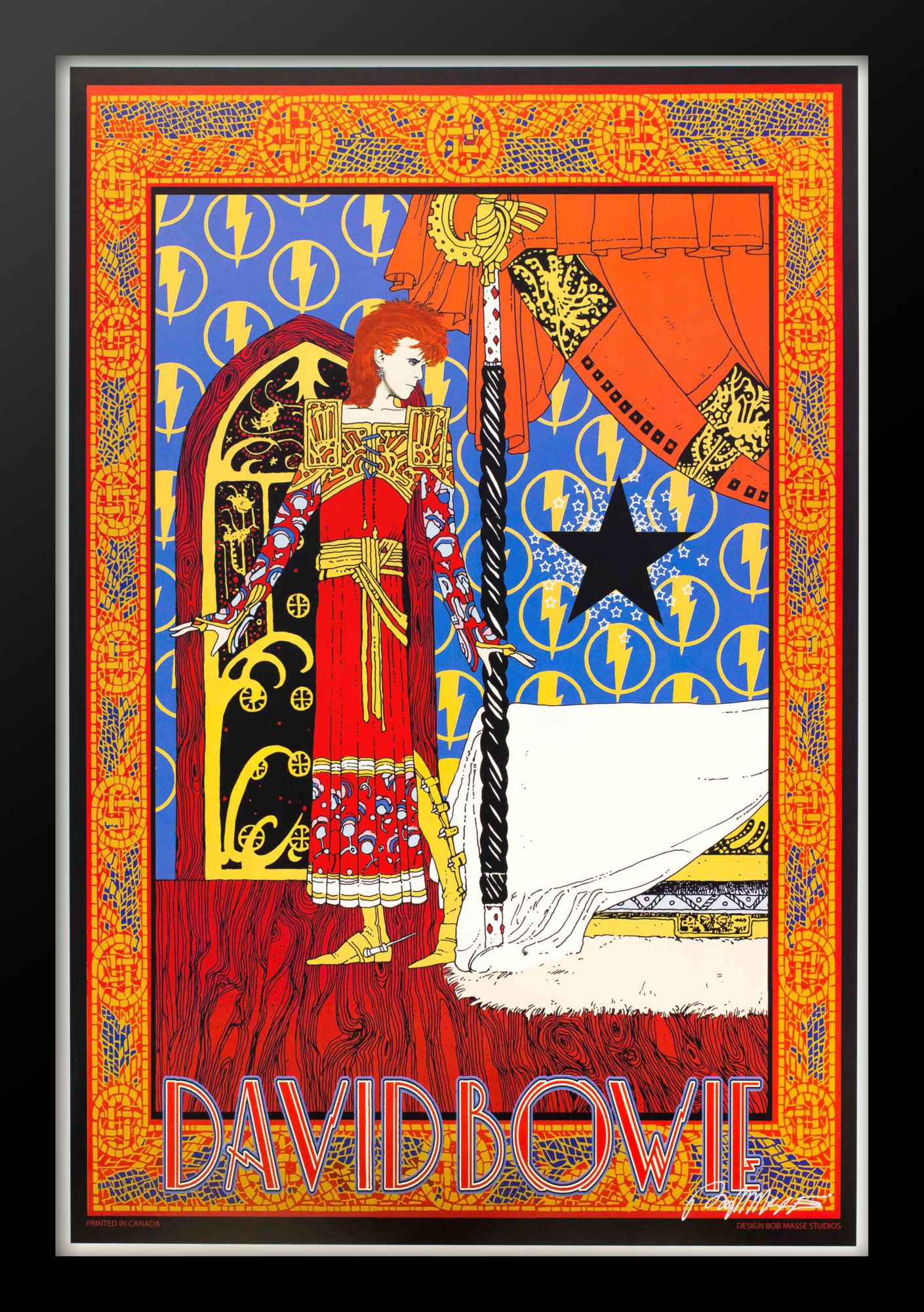 Concert poster designed by Bob Masse for David Bowie