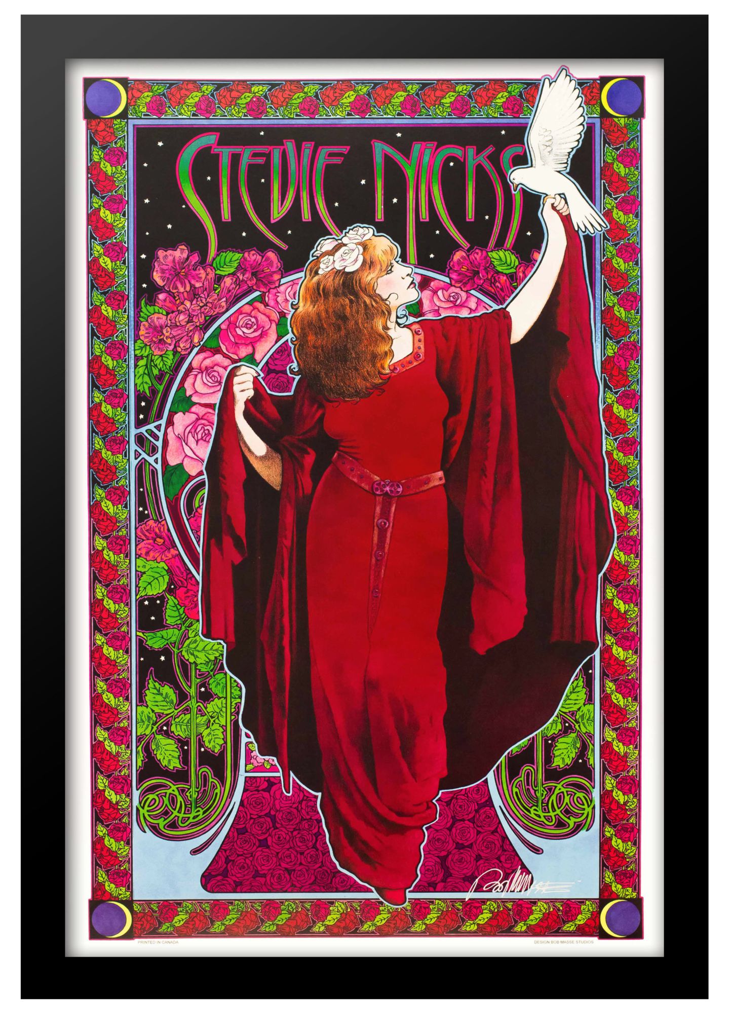Concert poster designed by Bob Masse for Stevie Nicks