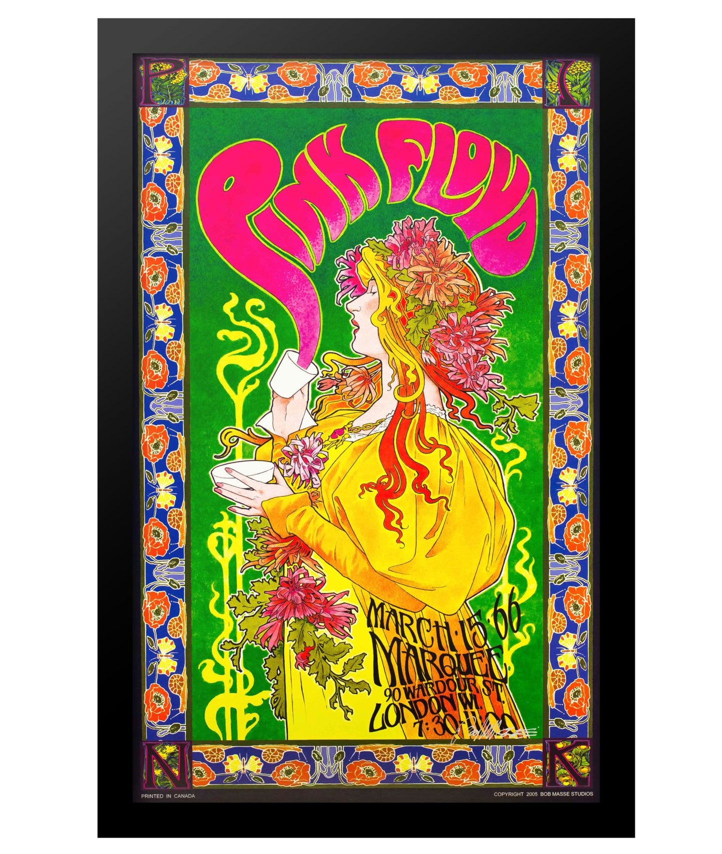 Luxe West BMP35 Bob Masse Original Framed Concert Poster - Jimi Hendrix