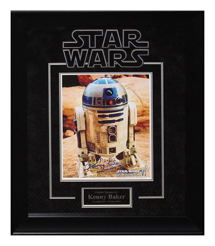 "Star Wars." Features classic photo of R2D2, signed by Kennedy Baker himself