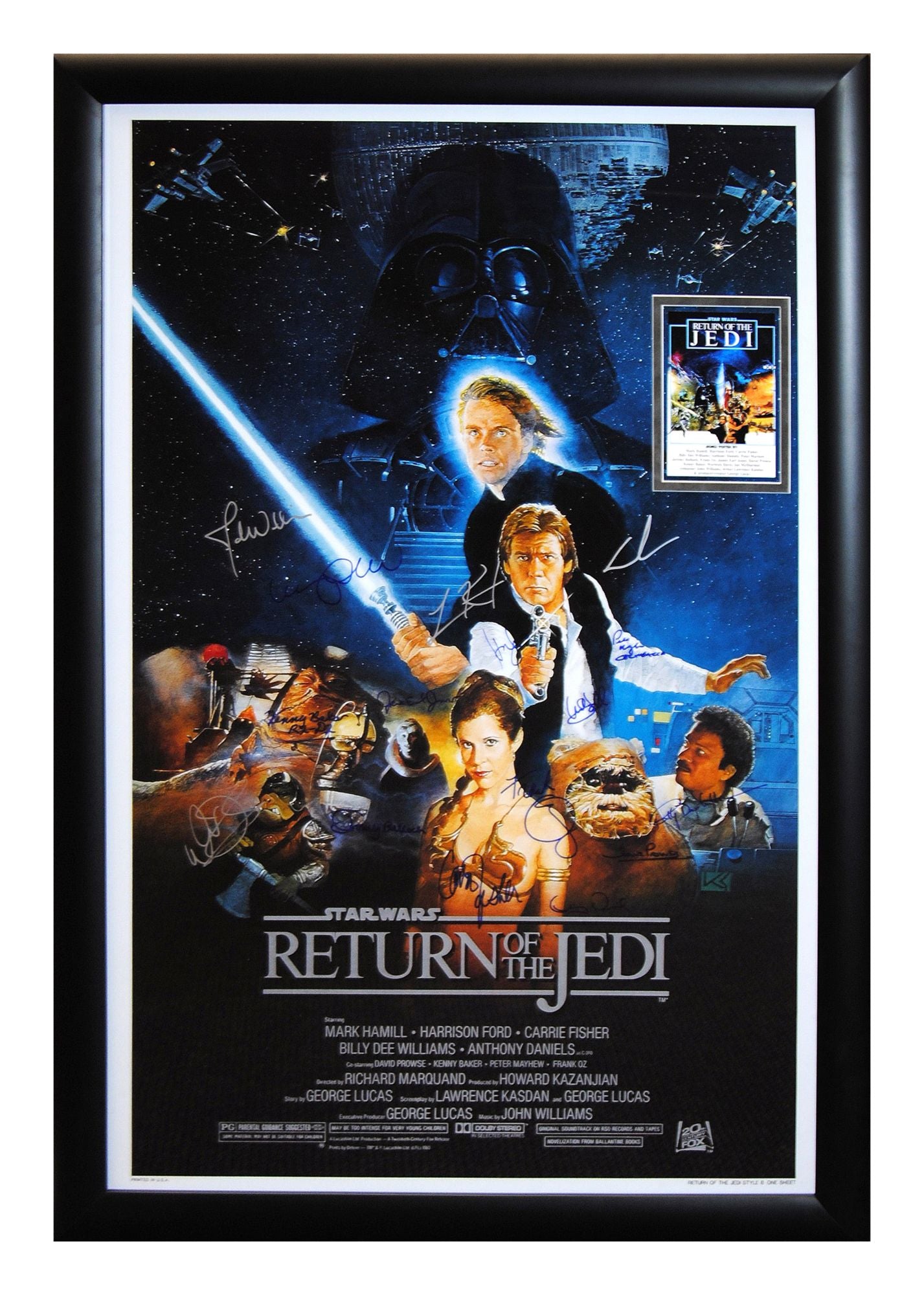 STAR WARS EPISODE 6 - Cast Signed Movie Poster