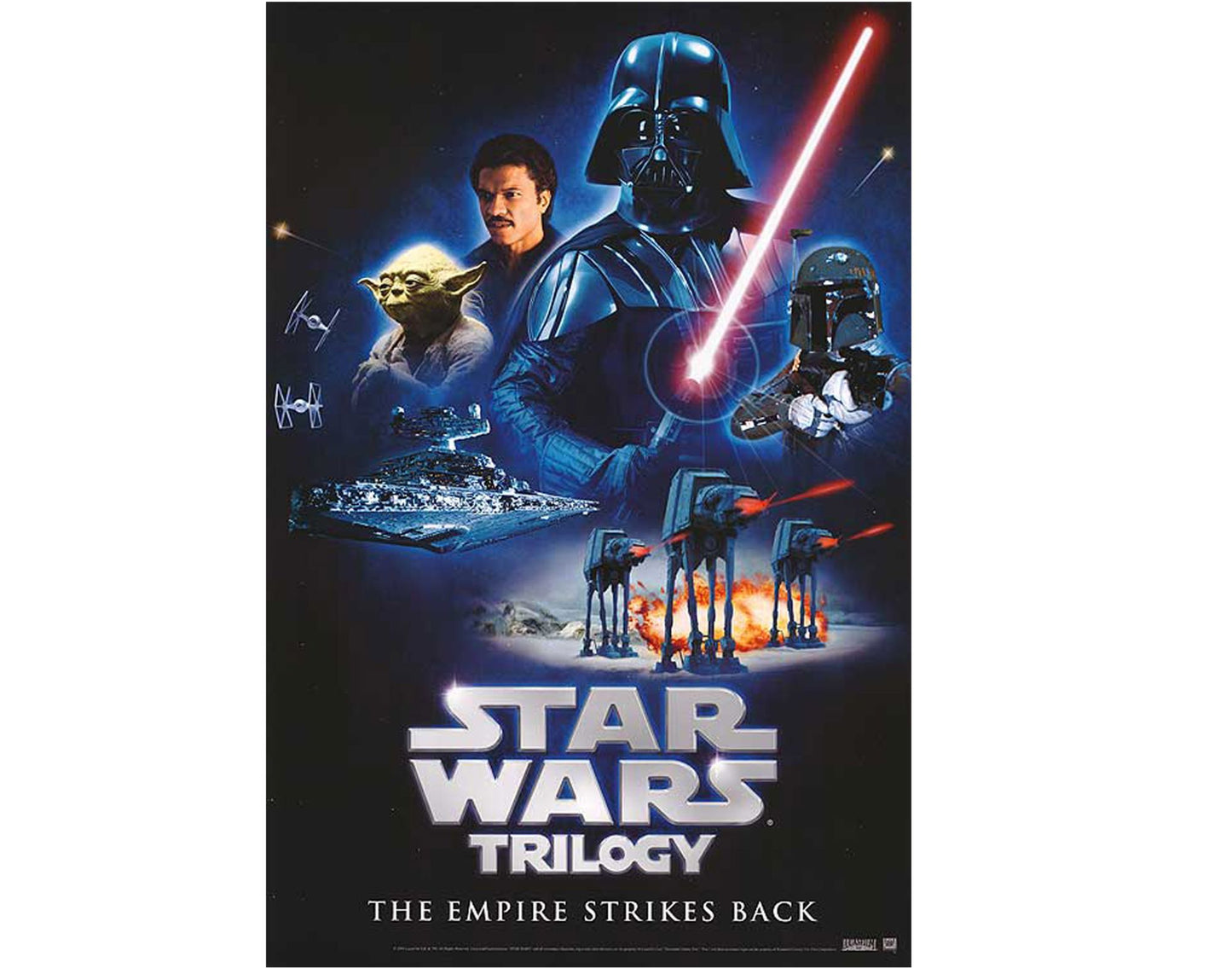 STAR WARS TRILOGY Limited Edition Cast Signed Movie Poster