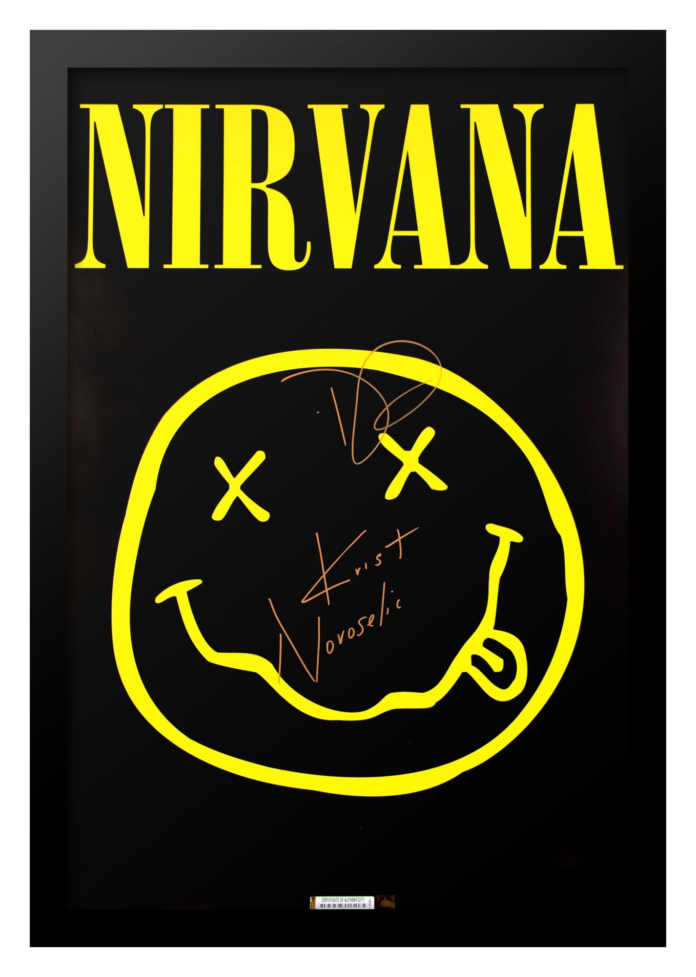 Nirvana's Signed Poster - Signed by Krist Novoselic and Dave Grohl