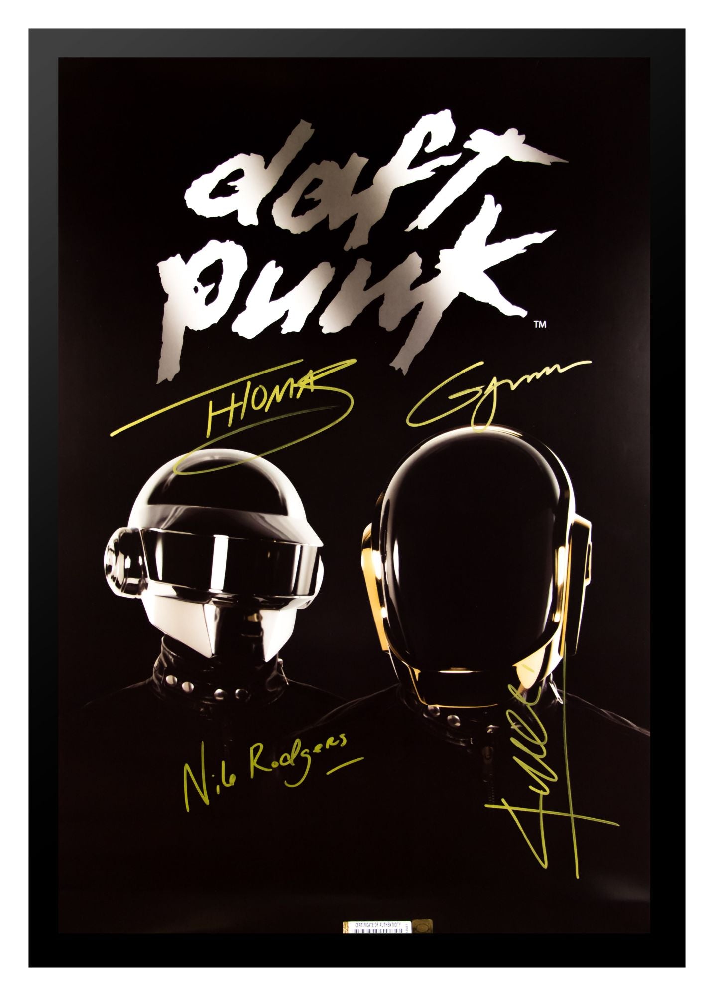 Autographed Daft Punk Band Poster