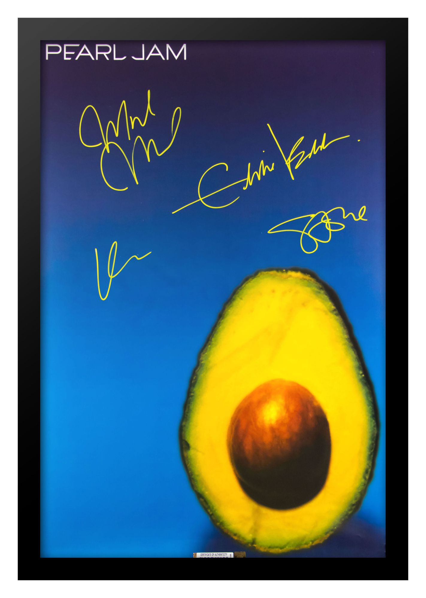 Pearl Jam 'AVOCADO' Signed Poster