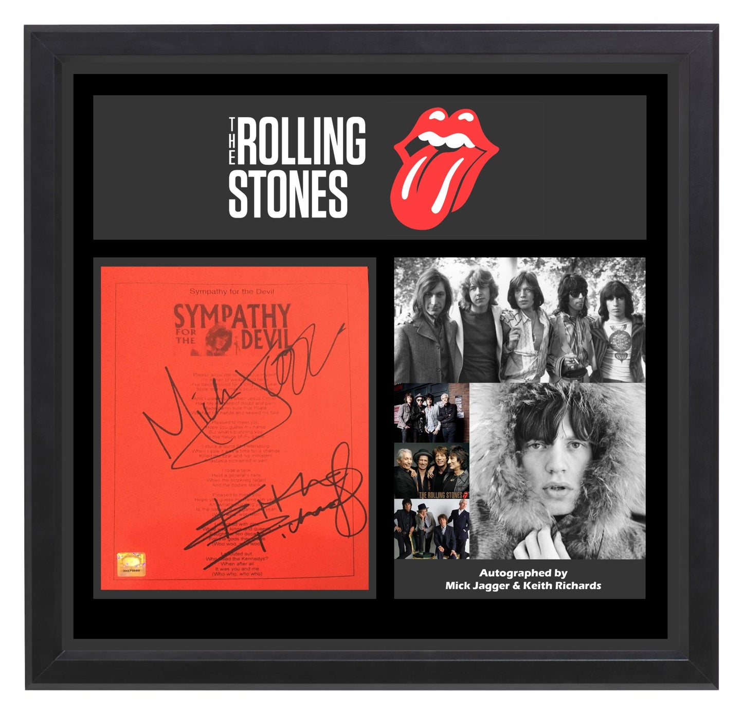 Rolling Stones' "Sympathy For The Devil" Signed Lyrics