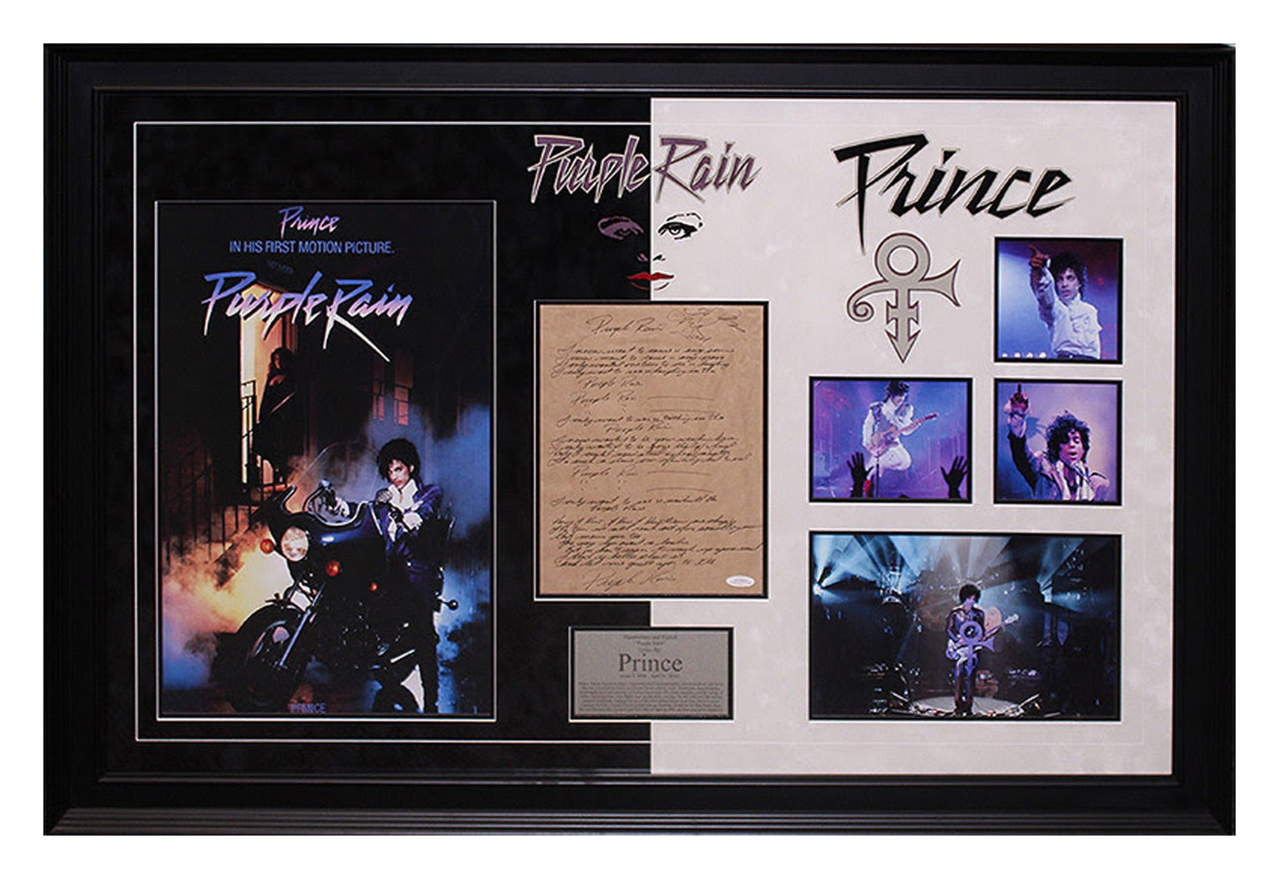 Prince' "Purple Rain" Signed Lyrics