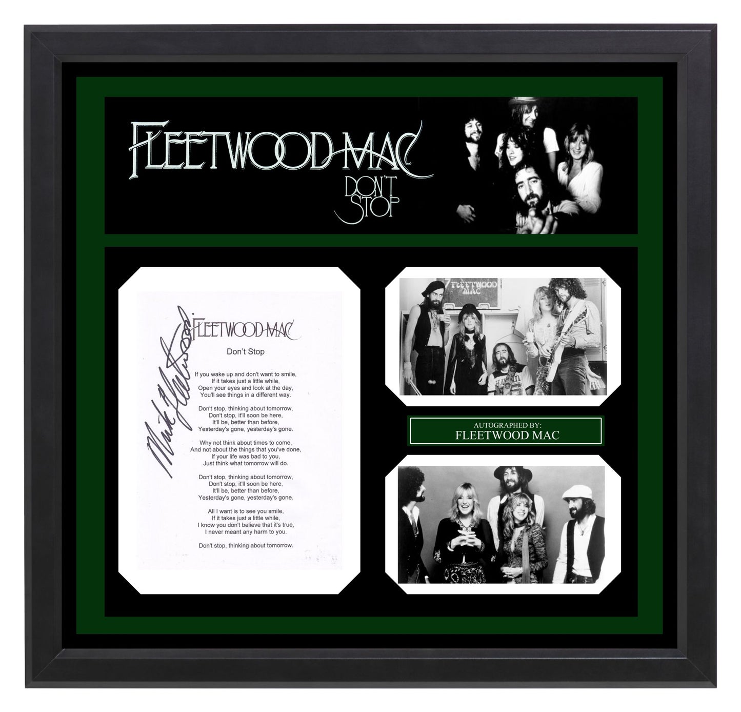 Fleetwood Mac's "Don't Stop" Signed Lyrics