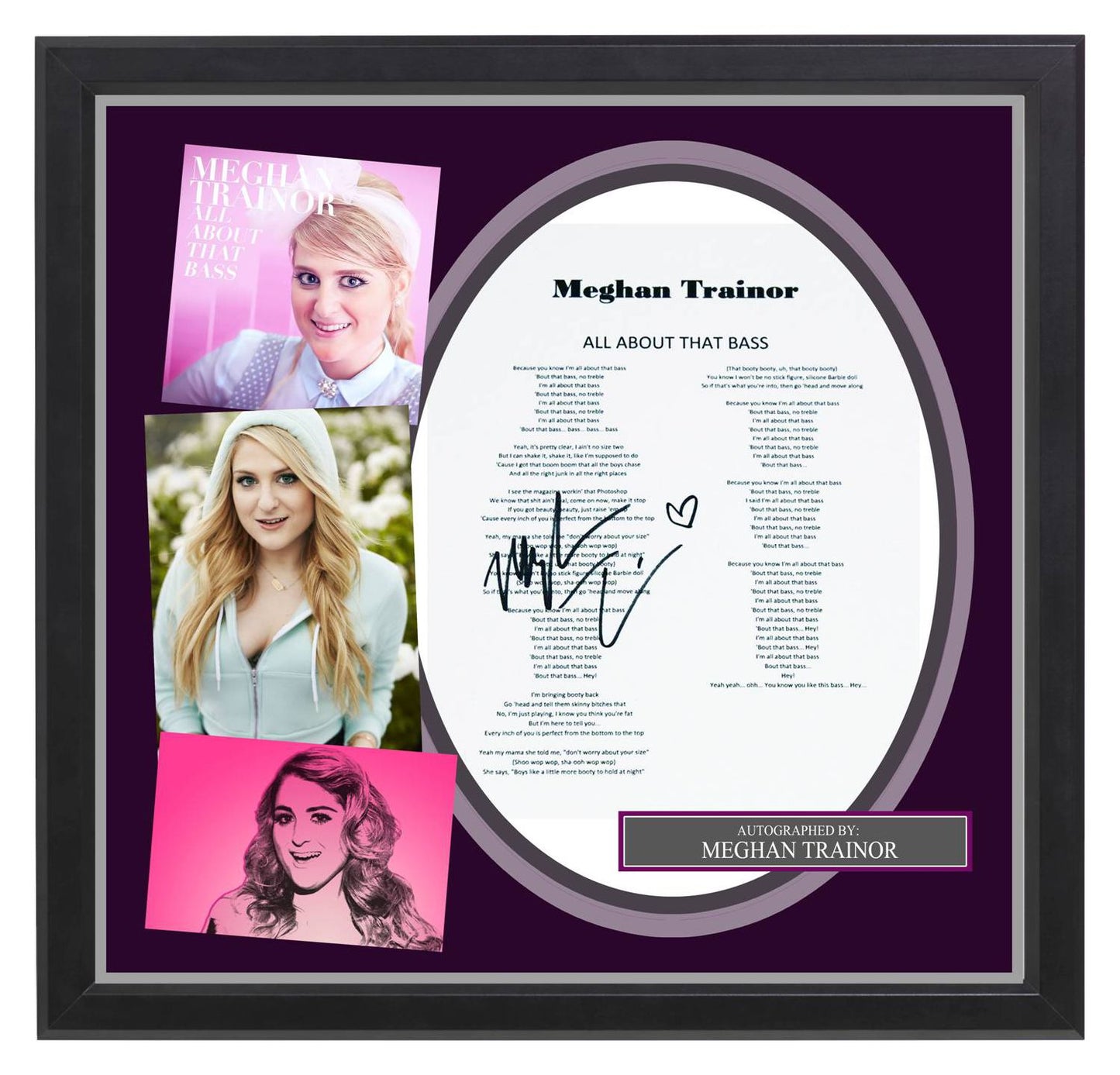 Meghan Trainor's "All About That Bass" Signed Lyrics