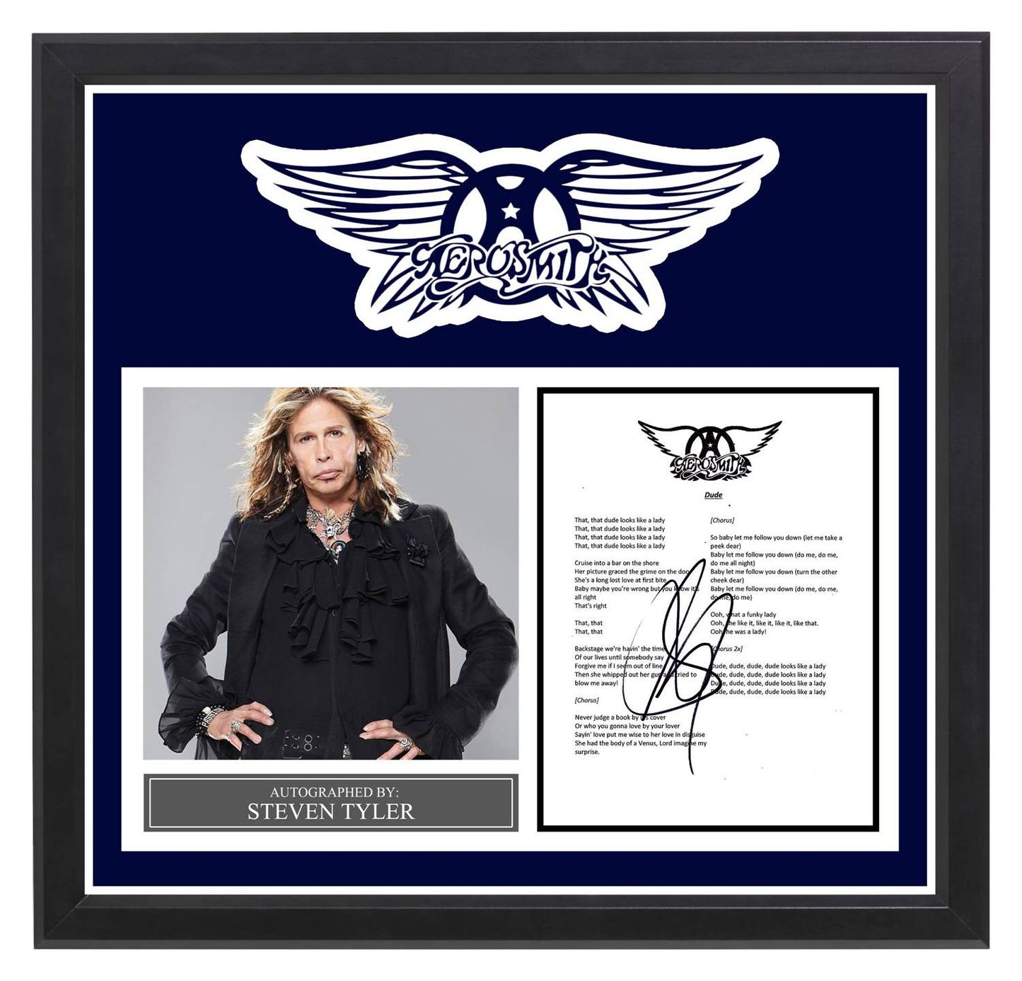 Aerosmith's "Dude" Signed Lyrics