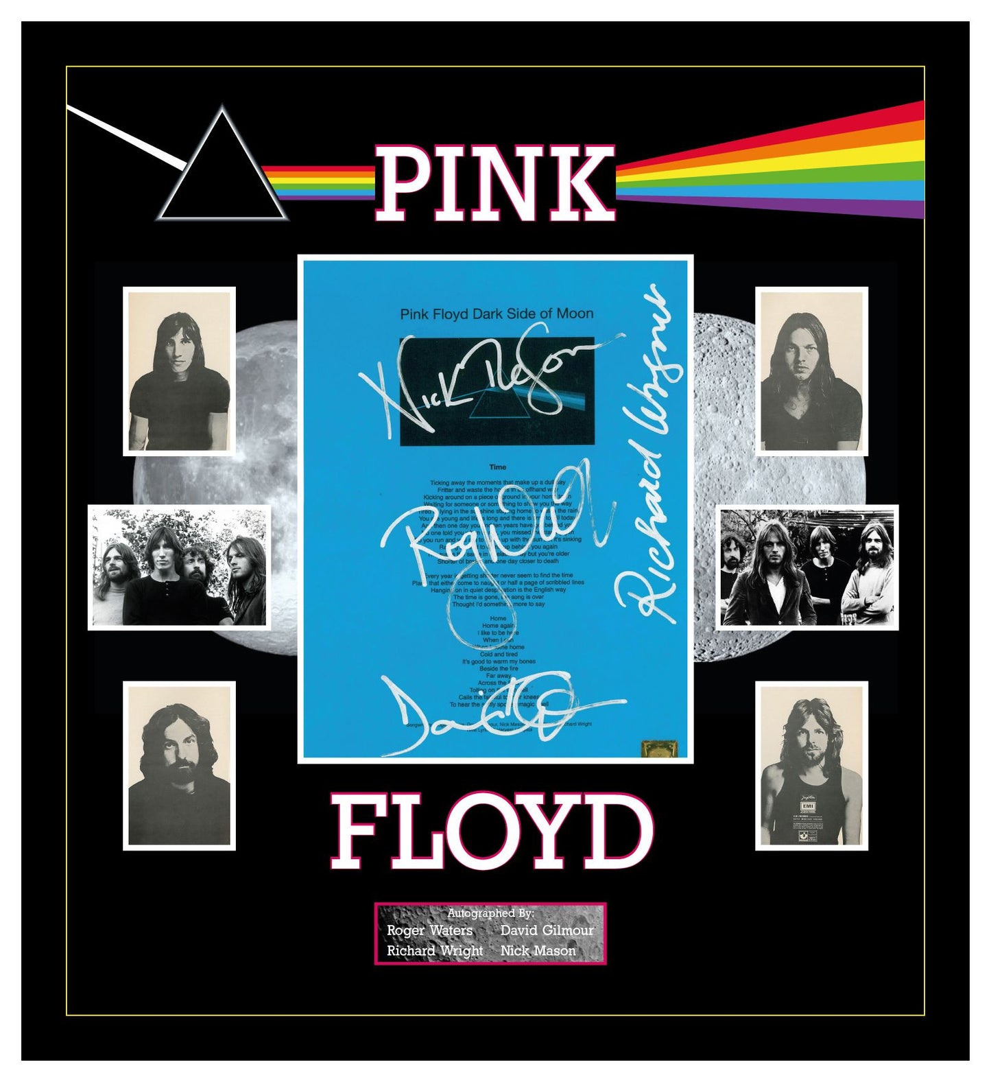 Pink Floyd Signed Lyrics - "Dark Side of The Moon"