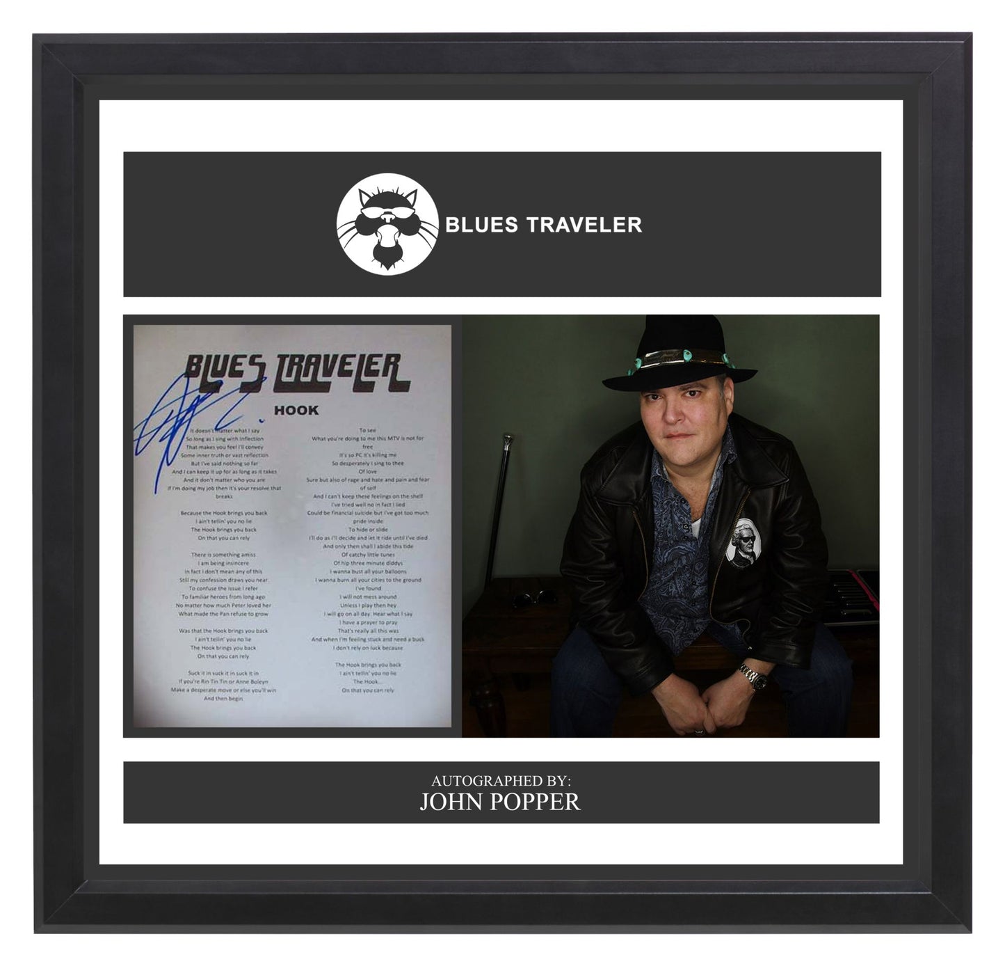 Blues Traveler Signed Lyrics "Hook"